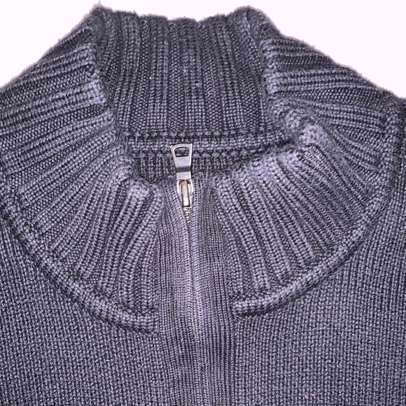 Cutter & Buck Black Zip-up Knit Sweater size Large - Picture 3 of 10